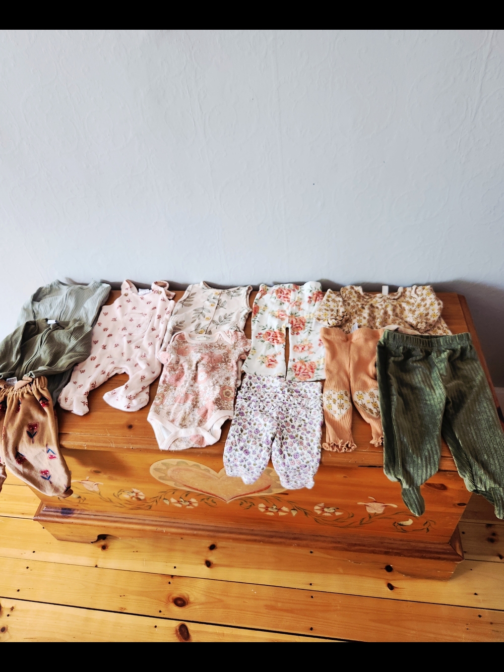 Baby Girl 0-3 Month Flower Clothing Lot